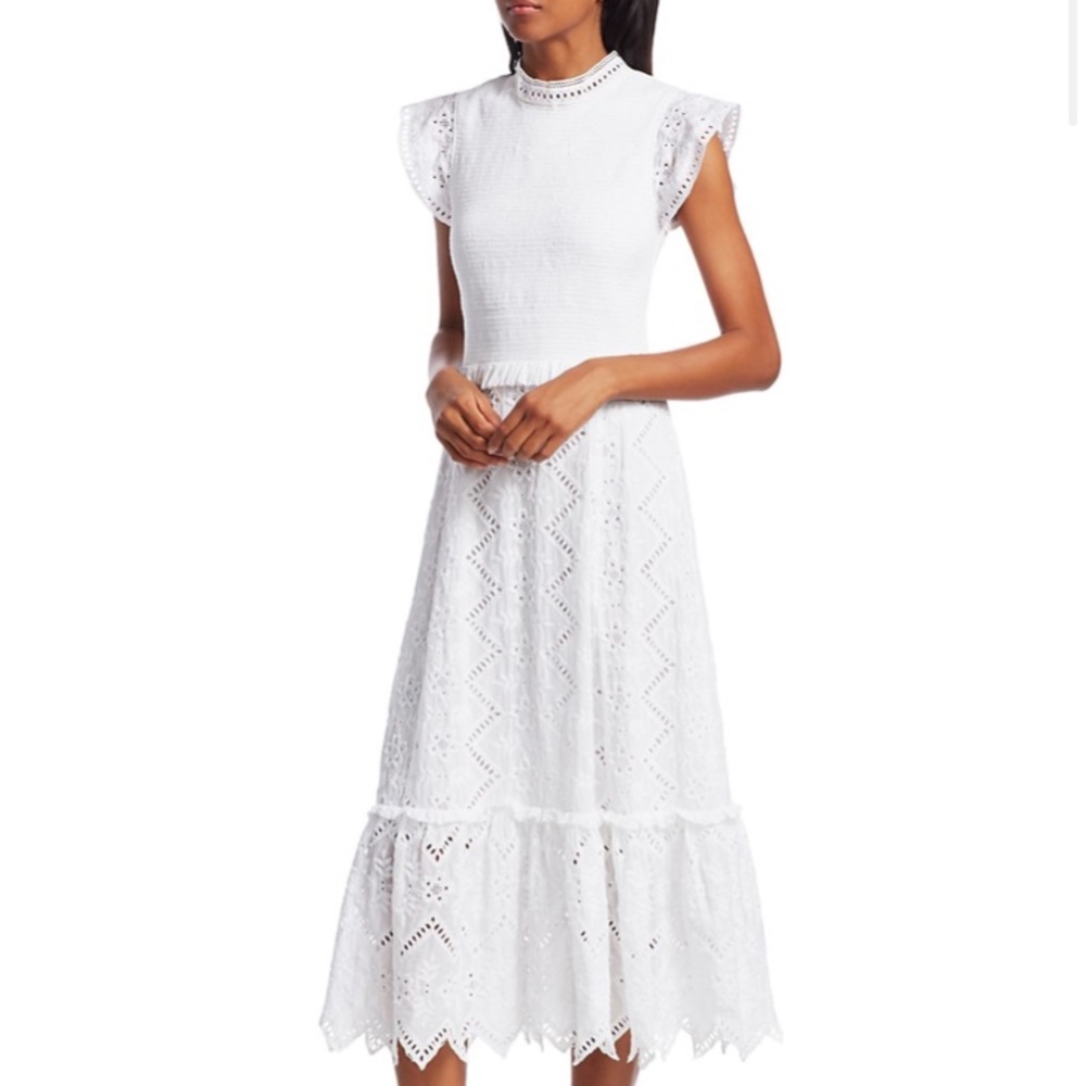 ISO!!! SEA- zipper smocked midi dress